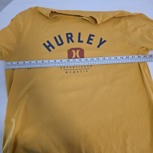 Hurley Mustard Yellow Blue Red Top Size XL - Picture 6 of 7